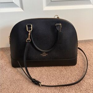 Coach Black Sierra Satchel with Gold Hardware